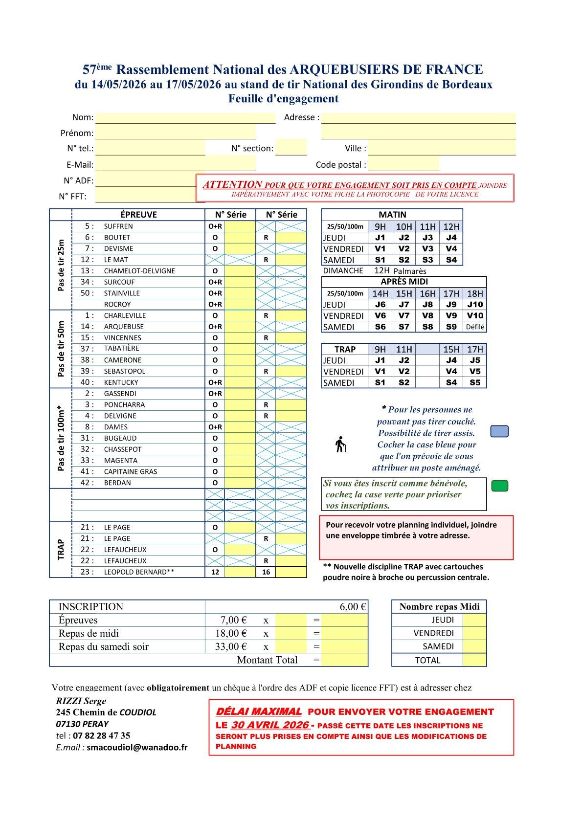 Fiche d inscription 2031